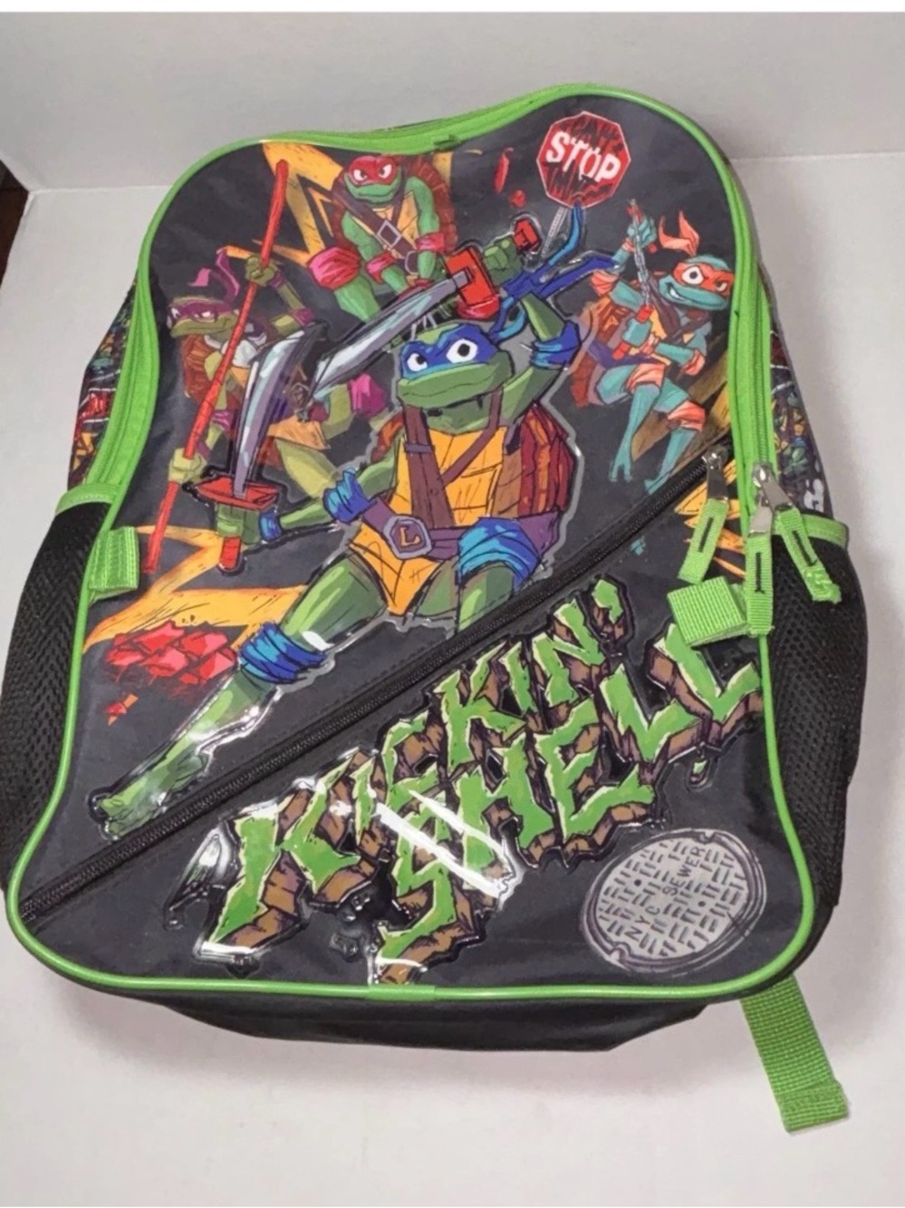 Teenage Mutant Ninja Turtles 17" Glow In The Dark Backpack Kickin Shell